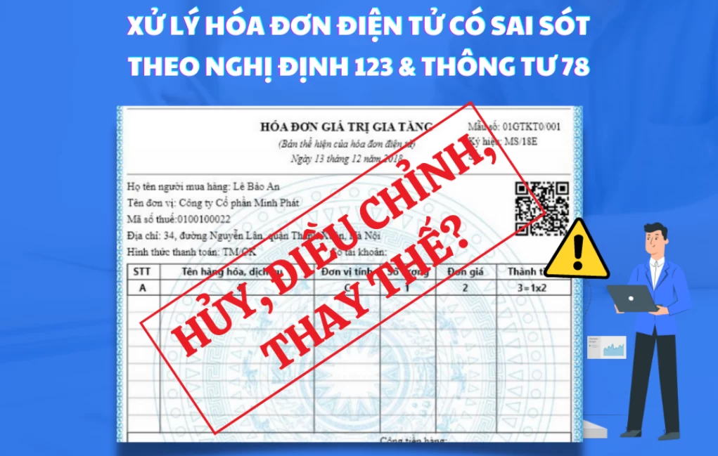 xử lý hóa đơn bị viết sai